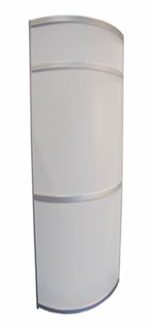 227 - Kaarseinaelement valge/valge / Curved wall element white/white | r50*h250 cm