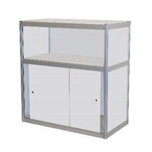 319 - Infolett ustega / Info counter with doors | 53*103 h110 cm