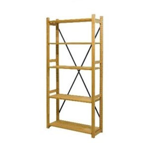 340 - Laoriiul Lundia, puit 4-riiuliga / Wooden 4 shelf storage unit Lundia | 30*83 h208 cm