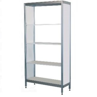 342 - Laoriiul, valge 5-riiuliga / White 5 shelf storage unit | 40*93 h180 cm