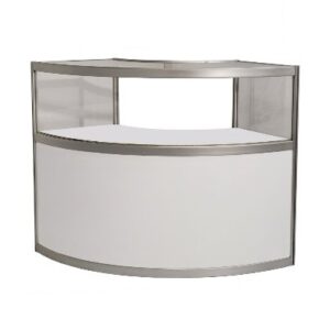 395 - Kaarvitriin usteta / Curved showcase without doors | r100 h110 cm