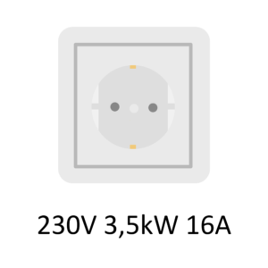 542 - Pistikupesa EU standard kaitsekontaktiga / Plug socket, EU standard | 230 V 3,5 kW 16 A