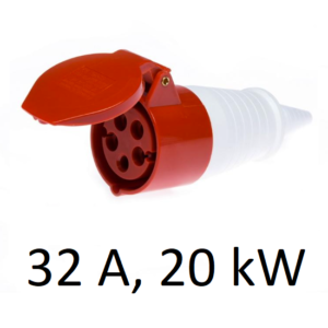 547 - Jõupesa EU standard, kaitsekontaktiga / Plug socket, EU standard | 400 V, 32 A, 20 kW