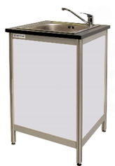 601 - Valamu + boiler, sisaldab veeühendust ja kanalisatsiooni, 60*sügavus 50*h110 cm / Sink + boiler, includes water supply and drainage, 60*depth 50*h110 cm